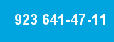 923 641-47-11 923 641-47-11